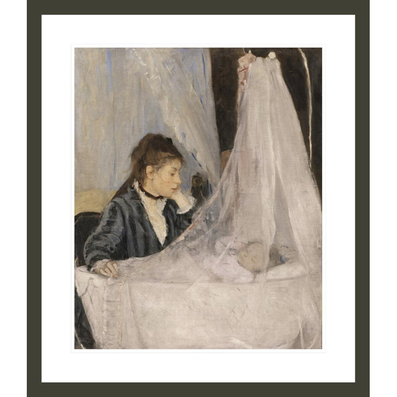 «The Cradle» par Berthe Morisot - Estampe numérique encadrée, H 27,21 po x l 23,5 po