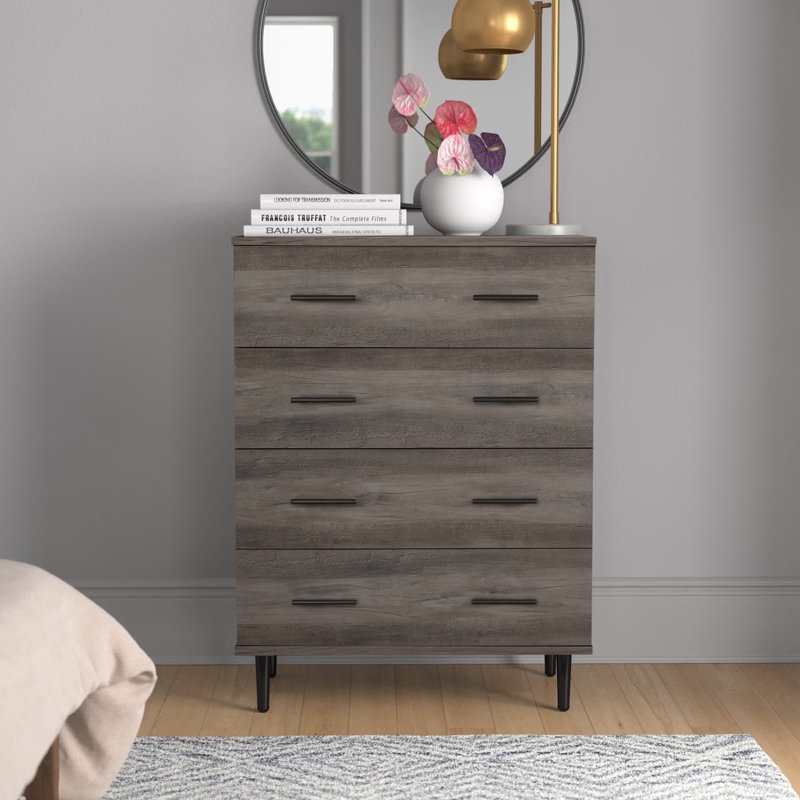 Cambi 30'' W 4 - Drawer Dresser, Gray Wash/Gray Wash