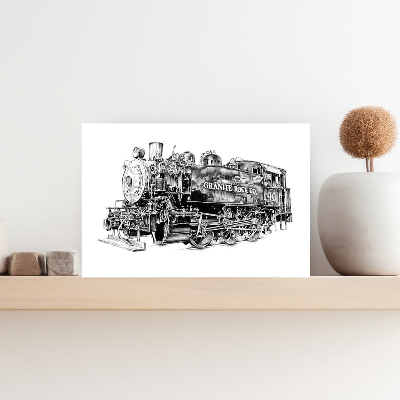 «Classic Steam Train», impression d'art industriel rétro classique, H 12 po x l 18 po