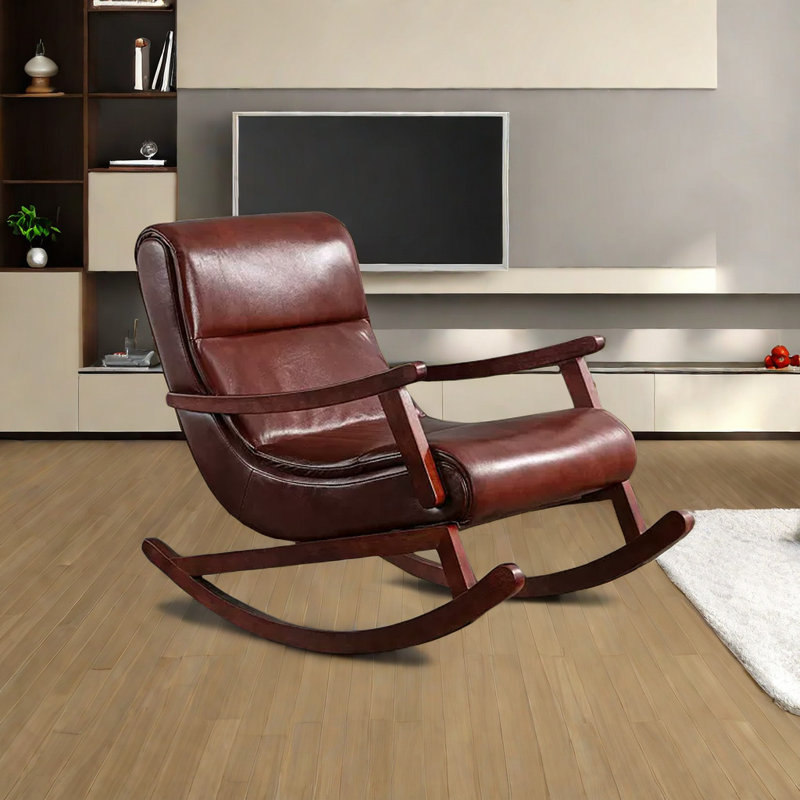 Chaise berçante en bois massif de haute qualité
