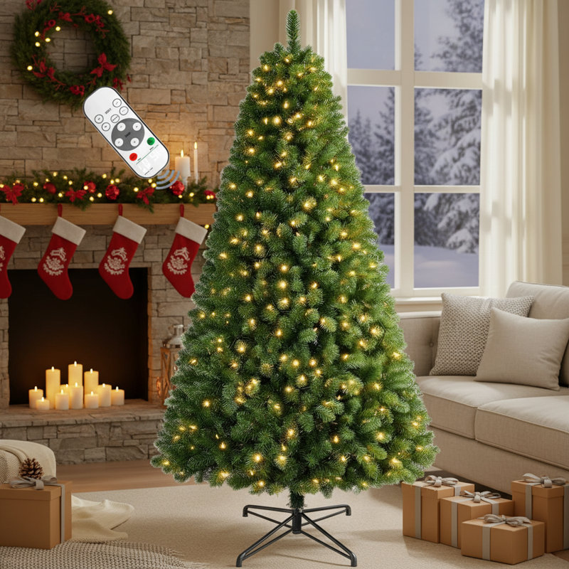 Épinette de Noël 7,5 pi avec télécommande