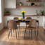 47cm H Upholstered Dining Chair in Brown