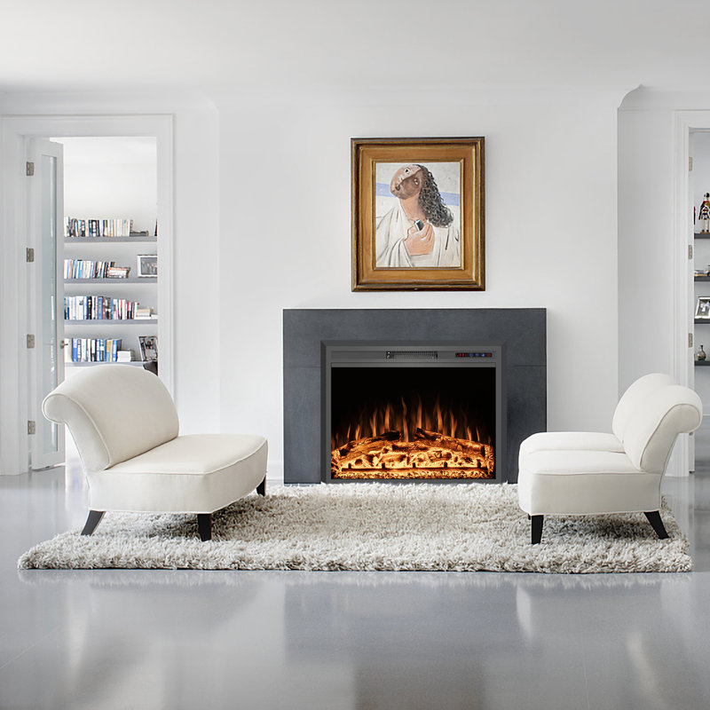 Virdi Electric Fireplace Insert, 21.1" H x 25.35" W x 6.5" D