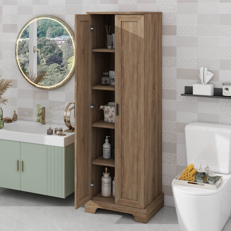 Armoire de rangement polyvalente 2 portes, Brun