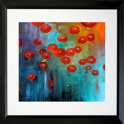 « passion flows ii » par gayla hodson, reproduction de peinture à l’aquarelle encadrée