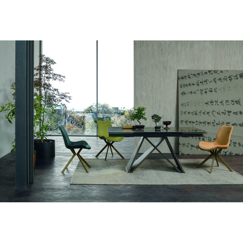 Arianie Extendable Dining Table, Lead, Graphite