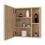 Armoire à pharmacie avec miroir, cinq tablettes intérieures-149100991