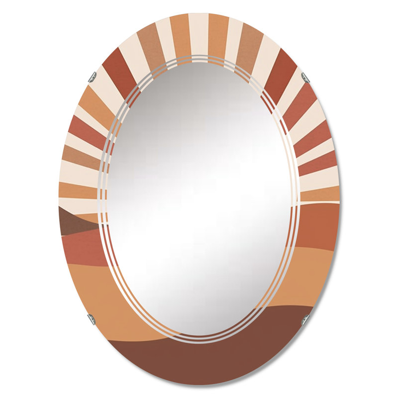 Shallcross - Miroir mural moderne ovale, 30 po x 20 po
