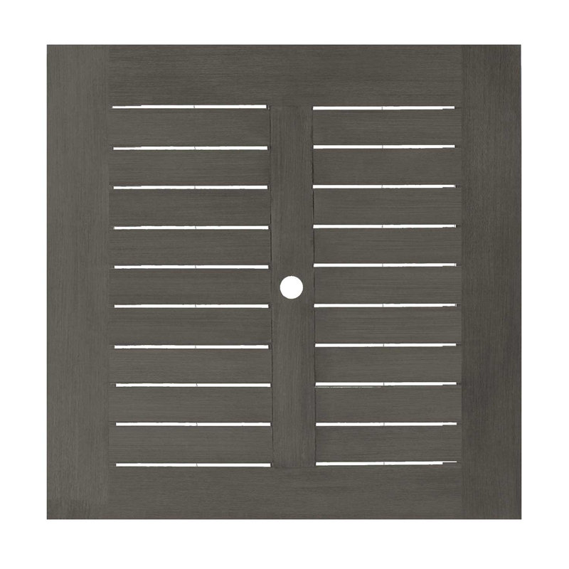 Club Outdoor Square Coffee Table, Slate Gray