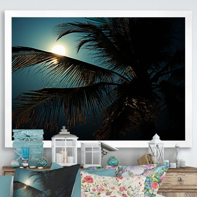 «Sapphire Solitude Palm Serenity» sur impression sur toile