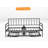 Twin Daybed with RGB LED Lights & Charging Station, Height Adjustable Day Bed Frame with Trundle, Versatile Metal Sofa Bed Frame for Bedroom, Living Room, Guest Room, Black