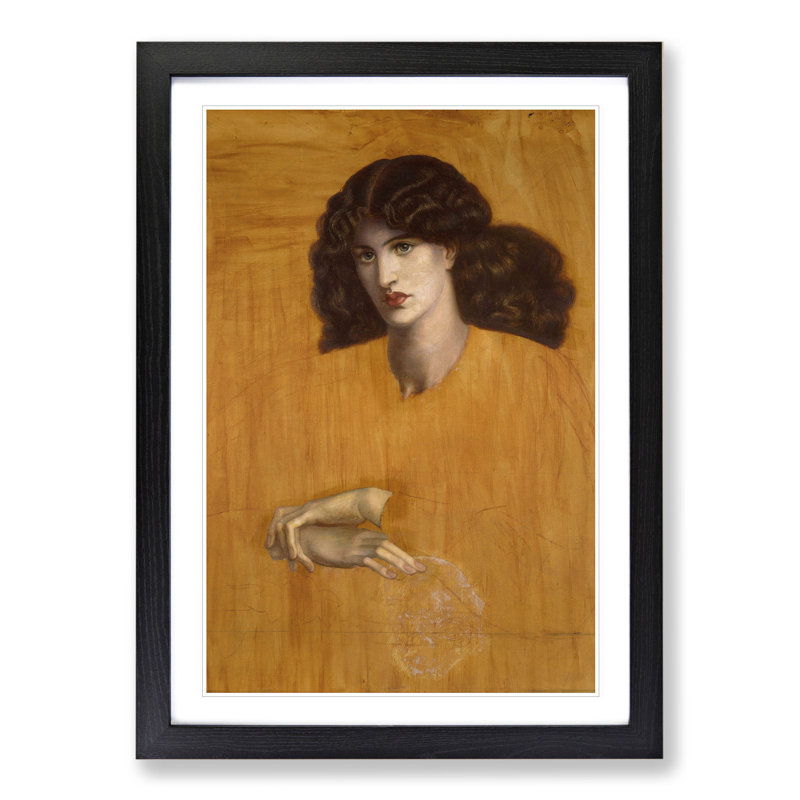 The Lady of Pitty by Dante Gabriel Rossetti - Picture Frame Painting, Black, 36cm H x 27cm W x 2cm D
