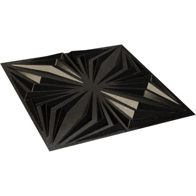 Panneau mural décoratif 3D texturé métallique l 19 5/8 po x H 19 5/8 po Asher EnduraWall (couvre 2,67 pieds carrés)