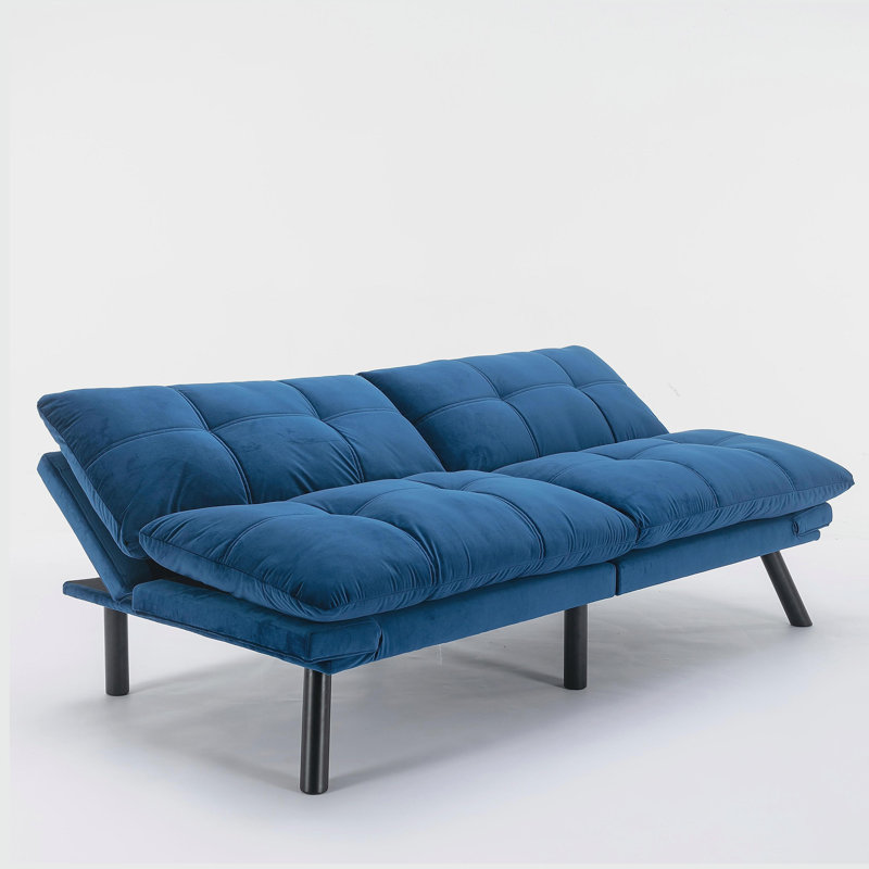 Navy Blue Convertible Folding Modern sofa Bed
