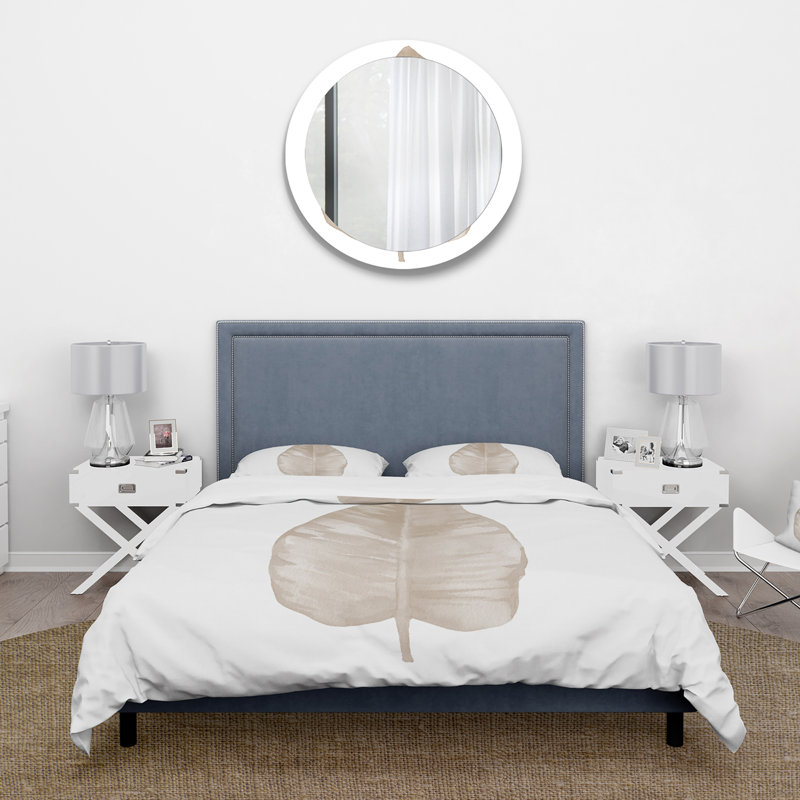 Ensemble de housse de couette traditionnel en microfibre de polyester, Housse de couette simple + 1 taie décorative stan
