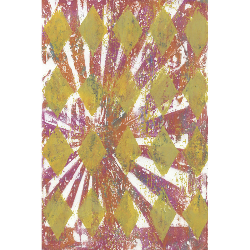 Harlequin Abstract II by Naomi McCavitt - Wrapped Canvas Painting, 46cm H x 30cm W