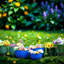 Pot à fleurs antique en céramique bleue pour terrasses, jardins, rebords de fenêtre et plus encore.