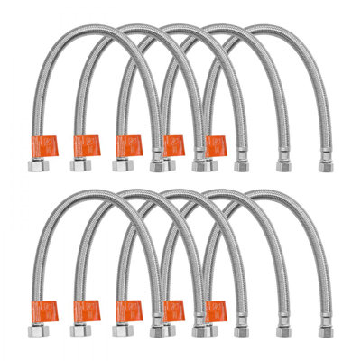 Connecteur de ligne d'alimentation de robinet en acier inoxydable tressé de 16 po de longueur