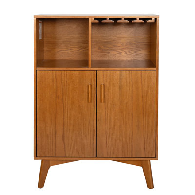31.5" W Wine Cabinet With Wine Glass Rack And Wine Rack