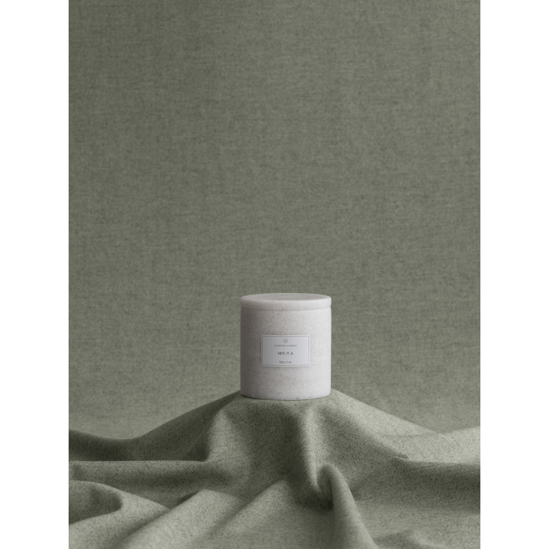FRABLI Scented Candle w/Marble Container - Small - Mora Fragrance, 11.2 oz