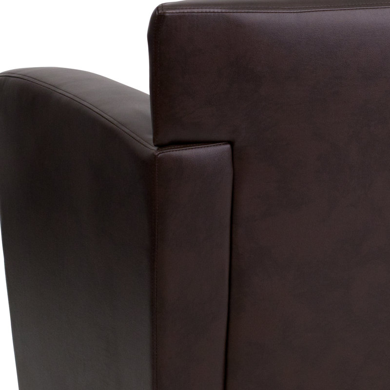 Chaise Hercules série LeatherSoft avec accoudoirs allongés Majesty Series, Brun