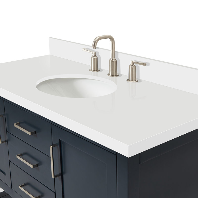 Bayhill 61'' W Single Vanity, Oval, Navy, 61"