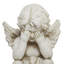 Ensemble de sculpture de jardin en oxyde de magnésium 3 pièces Foxdale