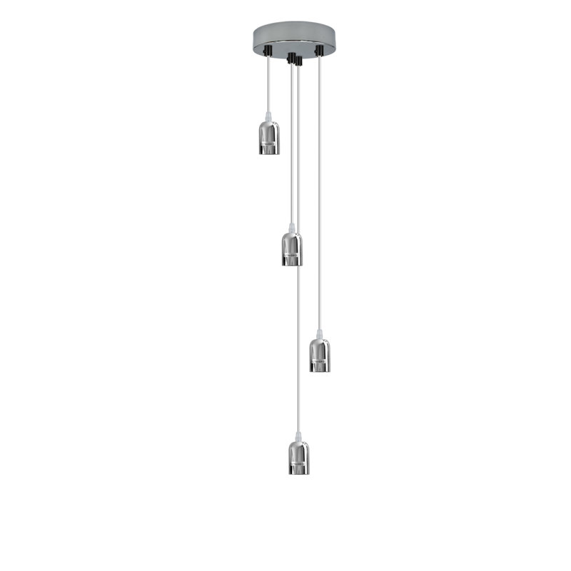 Brodeur 4 - Light Chrome Cluster Pendant, No