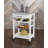 Macy Rolling Granite Kitchen Cart with Utility Drawer & Basket-22916604-128495254