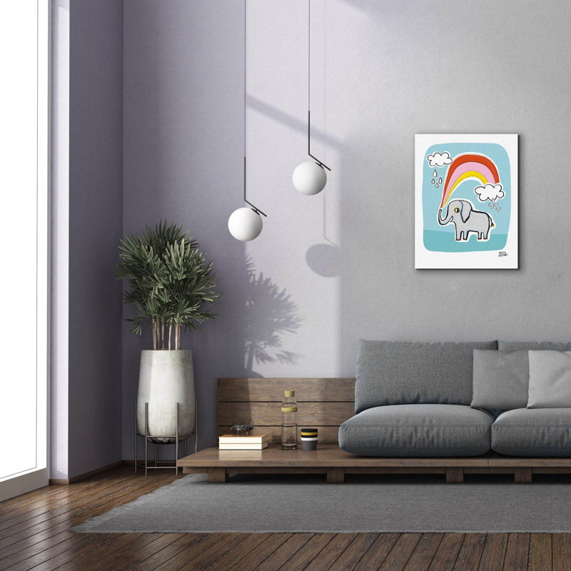 «Wild About You Elephant» par Melissa Averinos, art mural sur toile, H 34 po x l 26 po x P 1,5 po