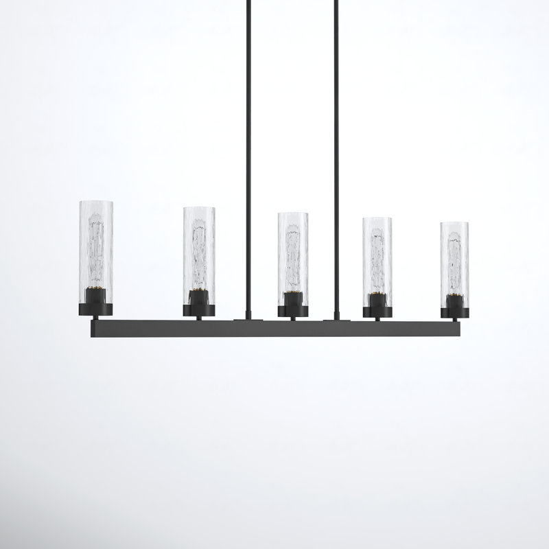 Dominique 5 - Light Iron Graphite Kitchen Island Pendant