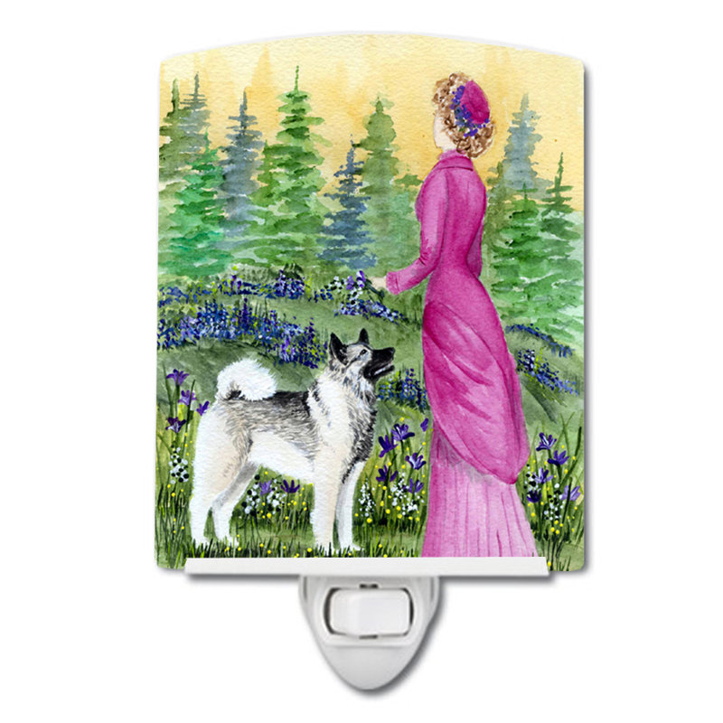 Norwegian Elkhound Ceramic Night Light
