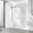 Monteray 46" W x 30" D x 73" H Hinged Frameless Shower Enclosure with 3/8  Clear Glass-50816673