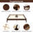 Solid Dry Bamboo Wood 12 Inch Platform Bed, With 48" Upholstered High Headboard,Easy Assembly-133245718-133245721