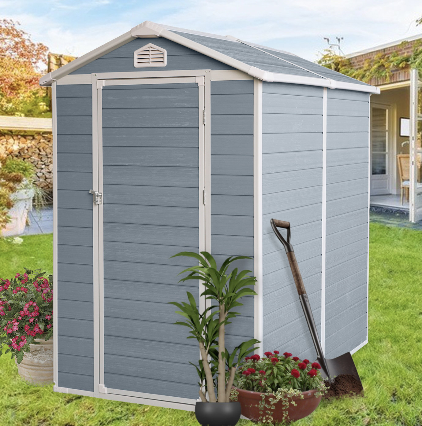 AOOLIVE 6x4ft Resin Outdoor Storage Shed | Wayfair