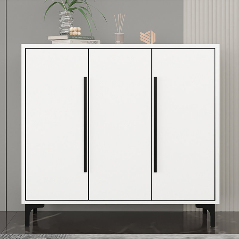 Rangement à chaussures en aluminium blanc, 39.37" H x 39.37" W x 14.17" D