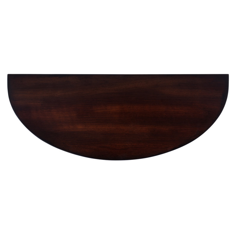 Ingrid Light Burl Console Table, Dark Cherry