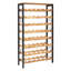 48 Bottle Wine Rack,8-Tier Iron Wine Bottle Holder With Wood Table Top,Freestanding Floor Display Wine Storage Shelves,For Kitchen Pantry, Cellar, Bar, Dining Room,26''L X 9.3''W X 46.9''H