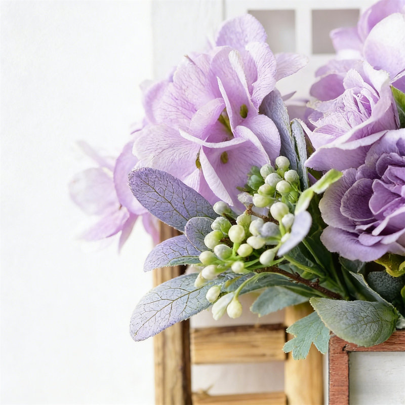 Couronne de linteau artificielle à fleurs séchées