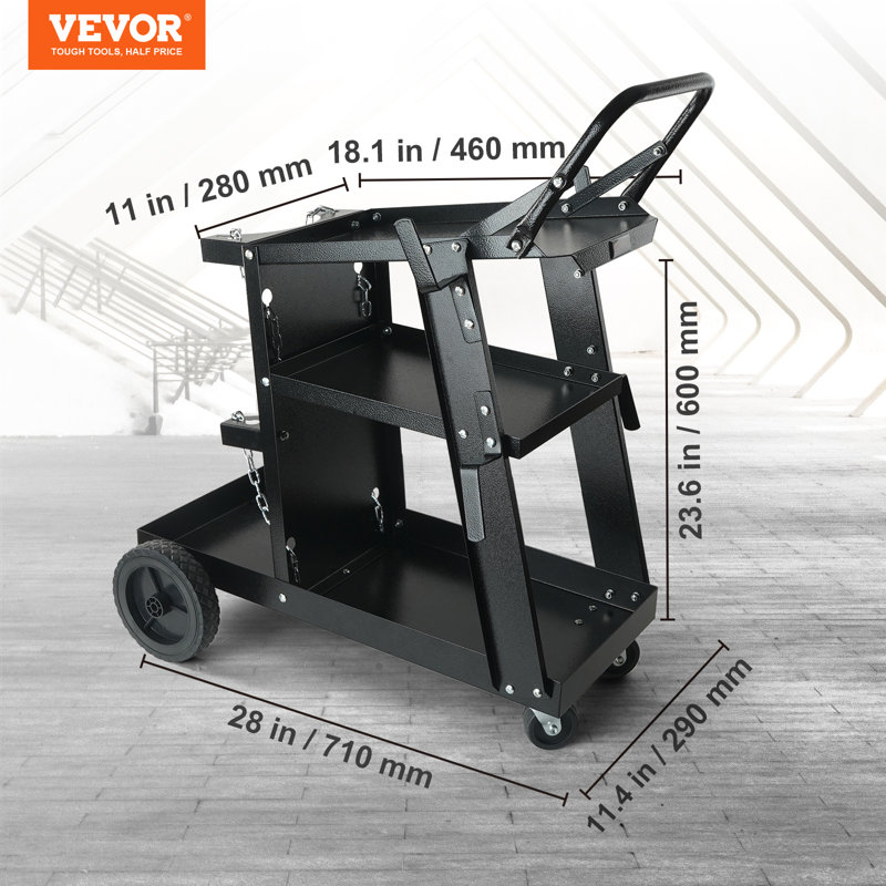 23'' H x 28'' W Utility Cart with Wheels