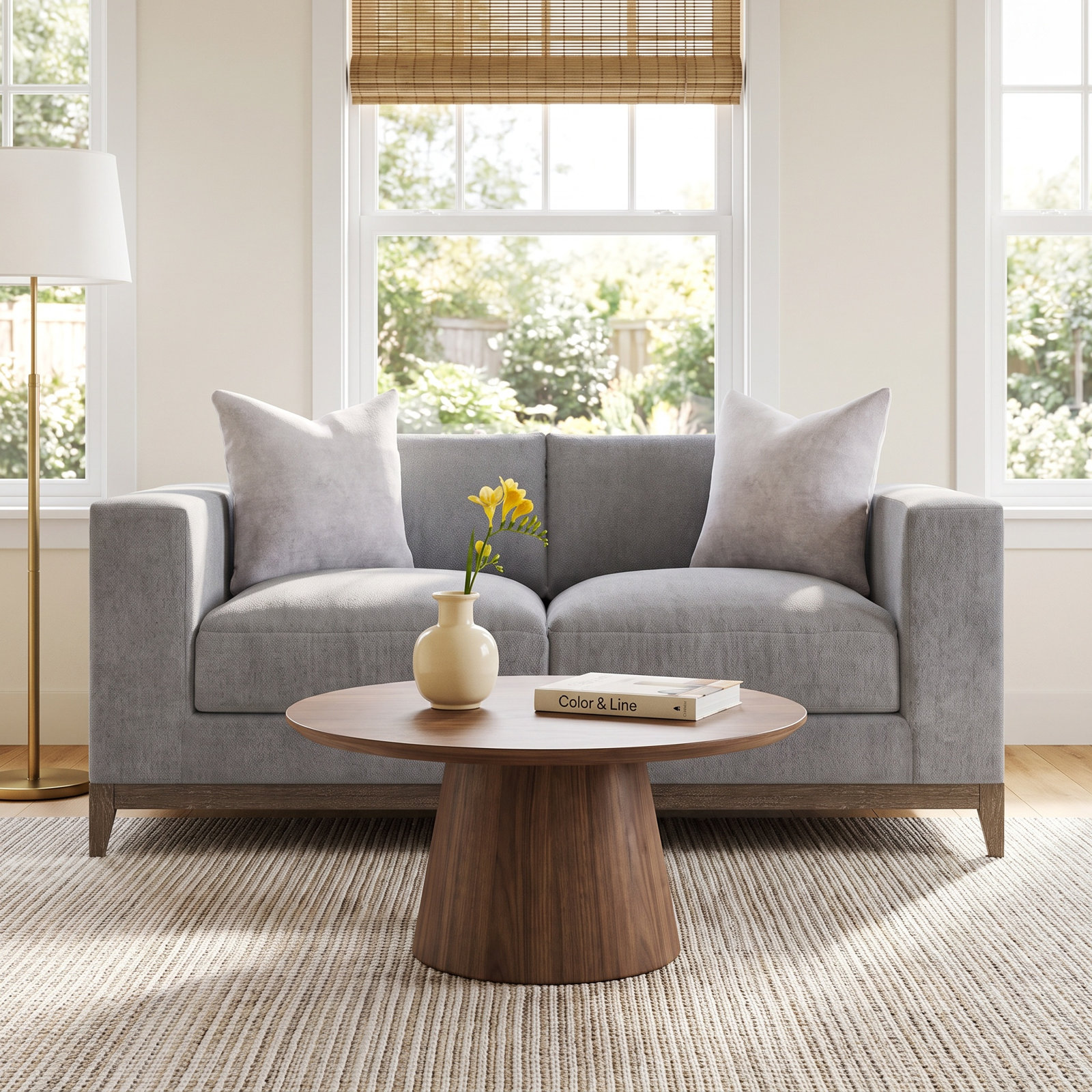 Noel 72.5'' Upholstered Loveseat, Gray