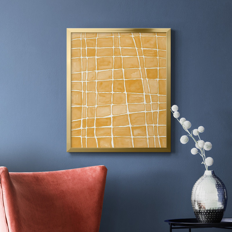 Square Bluff IV, toile encadrée de qualité supérieure - prête à être accrochée, Or, H 20 po x l 16 po