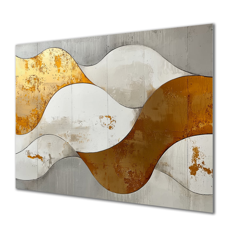 Élisha III - art moderne de vagues en métal, H 12 po x l 20 po