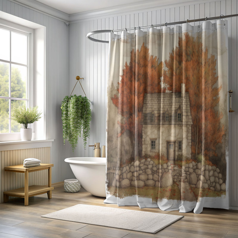 Fulfer Shower Curtain, 74"H x 71"W