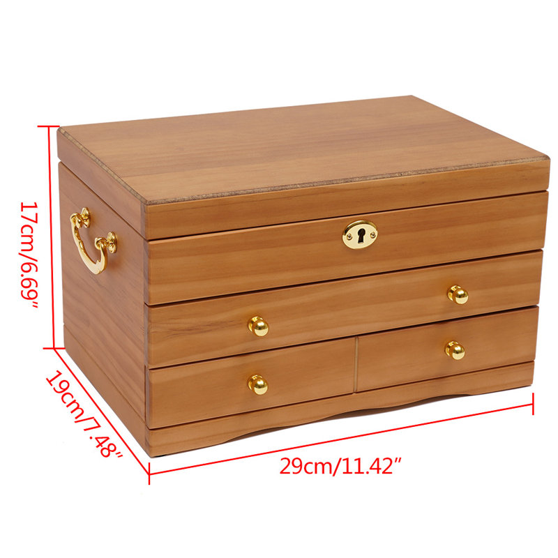 Large Capacity Jewellery Box with Lock
