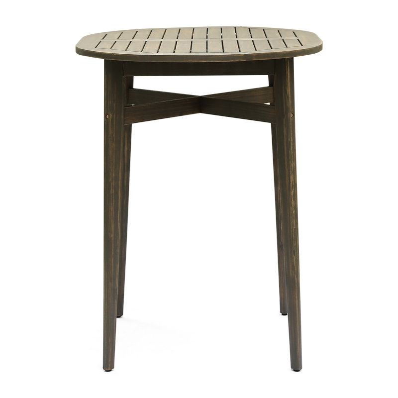 Table de bar d'extérieur en bois rustique - pour une stabilité accrue du plateau à lattes Transformez votre espace au bord de la piscine