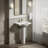 Veer Ceramic Pedestal Bathroom Sink with Overflow-10942430-19195686-46045030