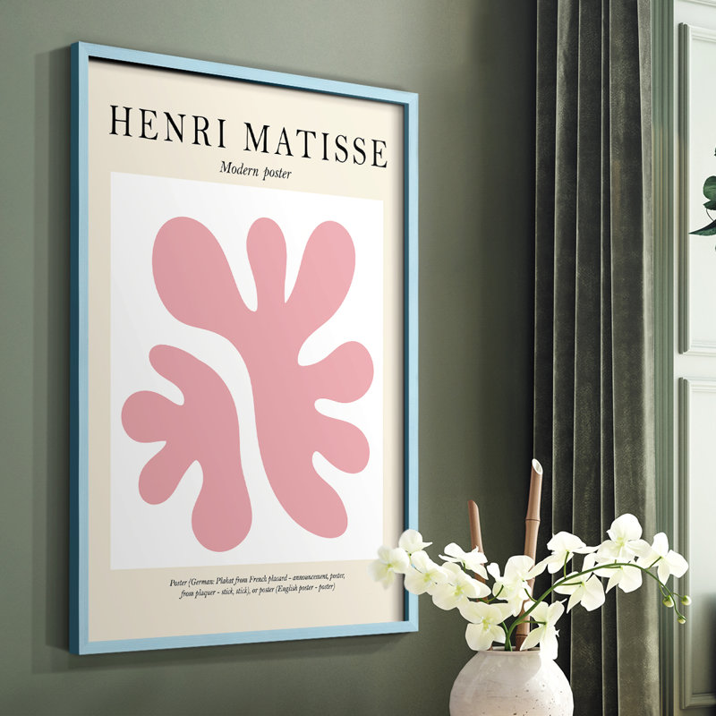 Matisse Lxxxi, reproduction encadrée - bois massif, Cadre simple blanc, H 20 po x l 16 po