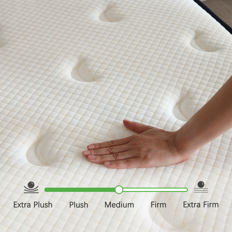 Modern Mattress With Gel Memory Foam Euro Top Cool Hybrid Individual Pocket Spring With Edge Support, Full / Double