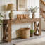 Console en bois massif de 63 pouces